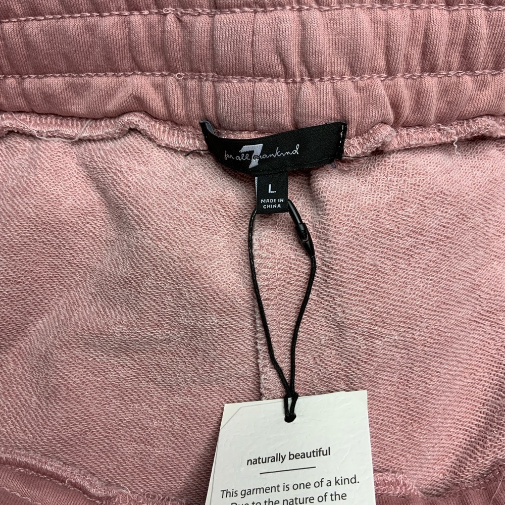 7 For All Mankind Dyed Relaxed Joggers Blush Large - Picture 4 of 5